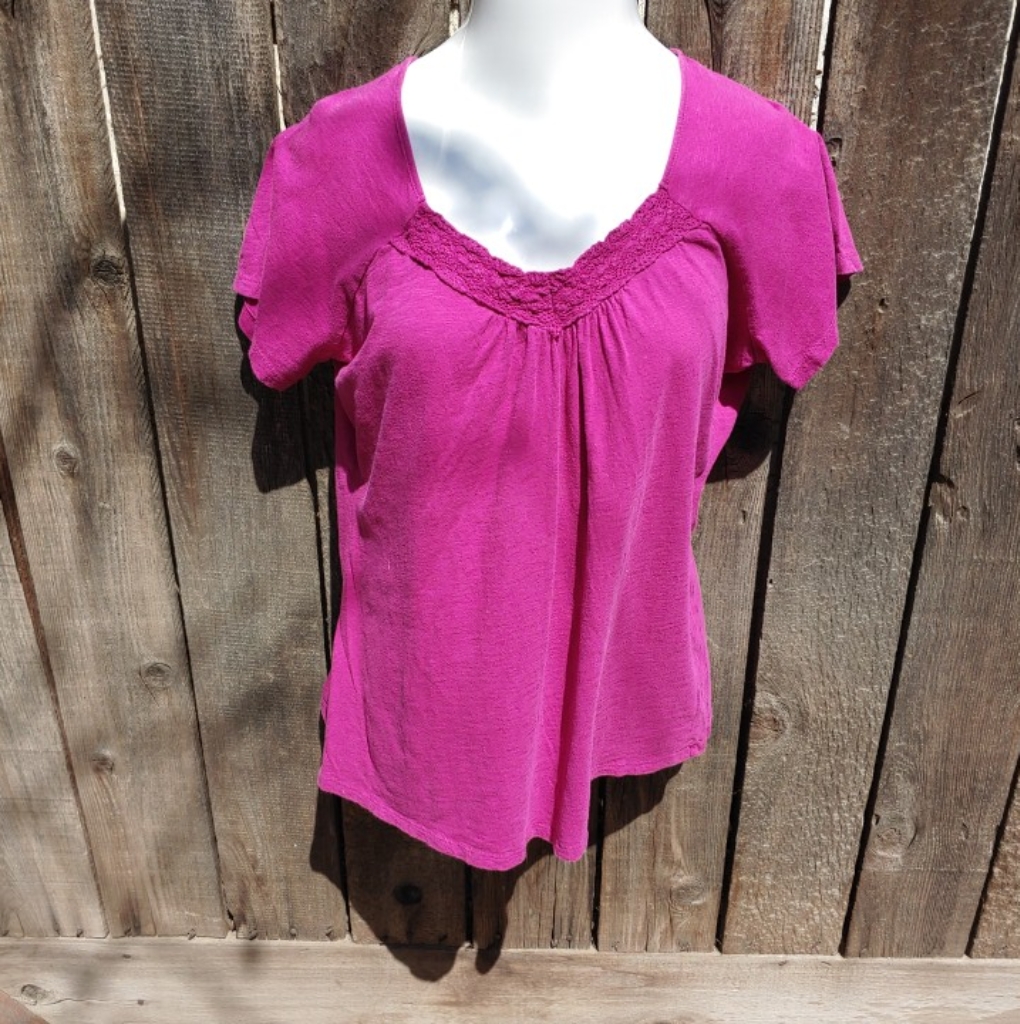 Fashion Bug Purple Top With Embroidery